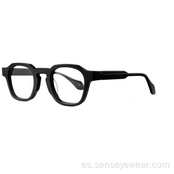 Diseño de moda unisex bisel óptico marco de acetato gafas